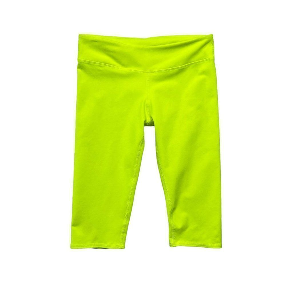 Fabletics Tights Women's‎ Size Medium Neon Yellow Capri Yoga Athletic Leggings